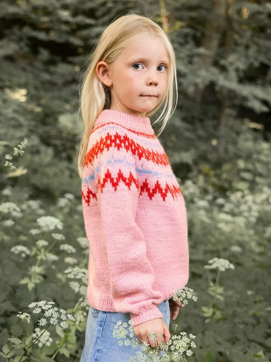 Enkeltoppskrift / 2411 Norske Ikoner barn / Nr. 2a+b  Polar-light Barnegenser